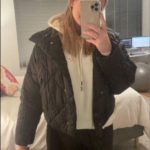 Zara black puffer